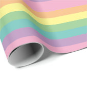Papier Cadeau Papier d'enveloppement Pastel Rainbow (Coin rond)