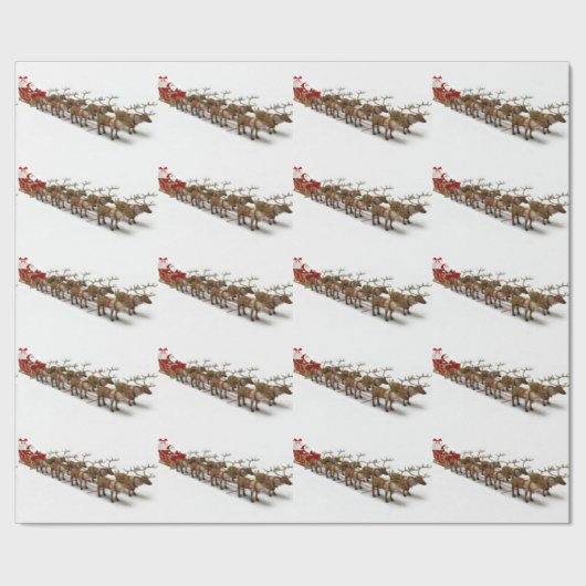 Papier Cadeau Papier d'enveloppement père Noël et Reindeer (Couture)