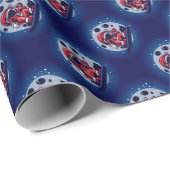 Papier Cadeau Papier d'enveloppement Père Noël Space (Coin rond)