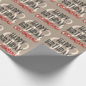 Papier Cadeau Papier d'enveloppement personnalisable 98e anniver (Coin)