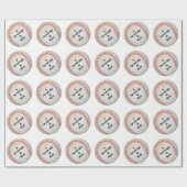 Papier Cadeau Papier d'enveloppement personnalisé de baseball (Plat)