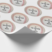 Papier Cadeau Papier d'enveloppement personnalisé de baseball (Coin)