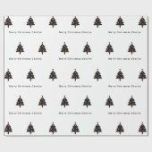 Papier Cadeau Papier d'enveloppement personnalisé de sapin noir (Plat)