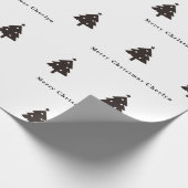 Papier Cadeau Papier d'enveloppement personnalisé de sapin noir (Coin)