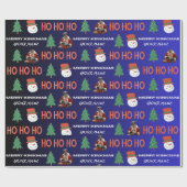 Papier Cadeau Papier d'enveloppement personnalisé en cuir gris P (Plat)