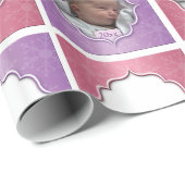 Papier Cadeau Papier d'enveloppement photo personnalisé de Noël (Coin rond)