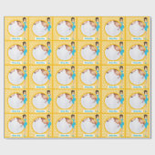 Papier Cadeau Papier d'enveloppement photo pour bébé personnalis (Plat)