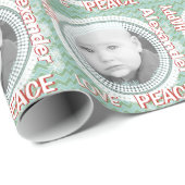 Papier Cadeau Papier d'enveloppement photo SNOWFLAKE pour bébé p (Coin rond)