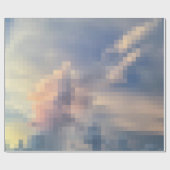 Papier Cadeau Papier d'enveloppement Pixelated Pink and Blue Clo (Plat)