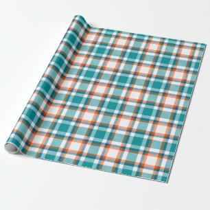 Papier Cadeau Papier d'enveloppement Plaid Football Miami