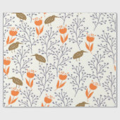 Papier Cadeau Papier d'enveloppement Plante d'oiseaux (Plat)