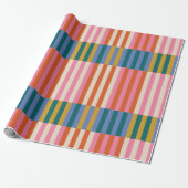 Papier Cadeau Papier d'enveloppement plat Festive moderne (Déroulé)