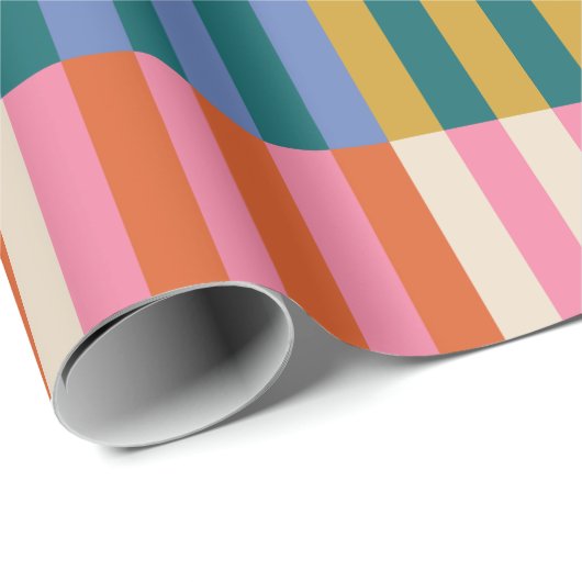 Papier Cadeau Papier d'enveloppement plat Festive moderne (Coin rond)