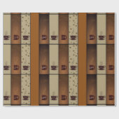 Papier Cadeau Papier d'enveloppement pour amateurs de café (Plat)