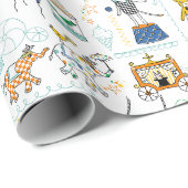 Papier Cadeau Papier d'enveloppement pour animaux de cirque (Coin rond)