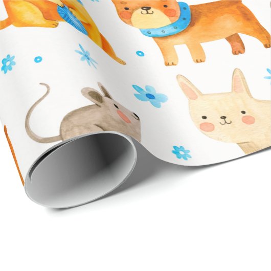 Papier Cadeau Papier d'enveloppement pour animaux de compagnie (Coin rond)