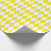Papier Cadeau Papier d'enveloppement pour arlequins jaunes et bl (Coin)