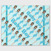 Papier Cadeau Papier d'enveloppement pour bébé personnalisé (Plat)