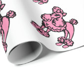 Papier Cadeau Papier d'enveloppement pour canicules roses rétro- (Coin rond)