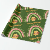 Papier Cadeau Papier d'enveloppement pour chat et arc-en-ciel (Déroulé)