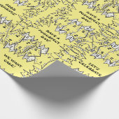 Papier Cadeau Papier d'enveloppement pour chats d'anniversaire (Coin)