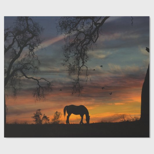 Papier Cadeau Papier d'enveloppement pour chevaux du Sud-Ouest (Plat)