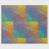 Papier Cadeau Papier d'enveloppement pour effet Confetti arc-en- (Plat)