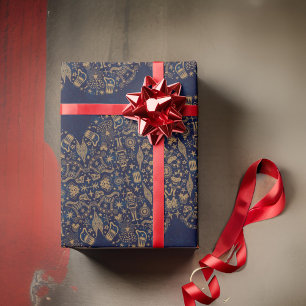 Papier Cadeau Papier d'enveloppement pour fées noires et noires 