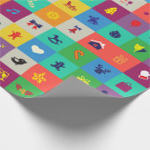 Papier Cadeau Papier d'enveloppement pour icônes de Noël multico (Coin)