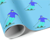 Papier Cadeau Papier d'enveloppement pour ski de neige (Coin rond)