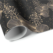 Papier Cadeau Papier d'enveloppement pour voile d'or (Coin rond)