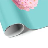 Papier Cadeau Papier d'enveloppement Redoute Hydrangea rose (Coin rond)