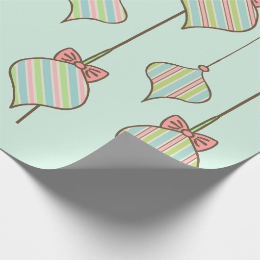 Papier Cadeau Papier d'enveloppement rétro de Noël (Coin)