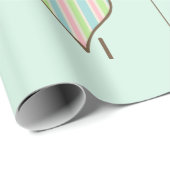 Papier Cadeau Papier d'enveloppement rétro de Noël (Coin rond)