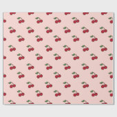 Papier Cadeau Papier d'enveloppement rétro pour cerisier (Plat)