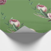 Papier Cadeau Papier d'enveloppement rose à l'aquarelle, 30 po x (Coin)