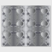 Papier Cadeau Papier d'enveloppement Rose argent (Plat)