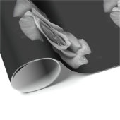 Papier Cadeau Papier d'enveloppement rose en niveaux de gris (Coin rond)