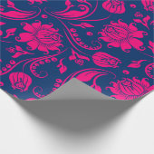 Papier Cadeau Papier d'enveloppement rose et bleu à chaud (Coin)