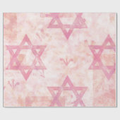 Papier Cadeau Papier d'enveloppement rose juif Star Design (Plat)