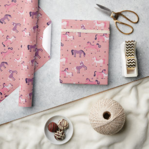 Papier Cadeau Papier d'enveloppement rose pâle