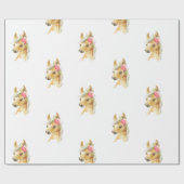 Papier Cadeau Papier d'enveloppement rose pour fille (Plat)