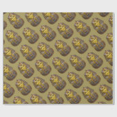 Papier Cadeau Papier d'enveloppement Royal or d'Égypte (Plat)