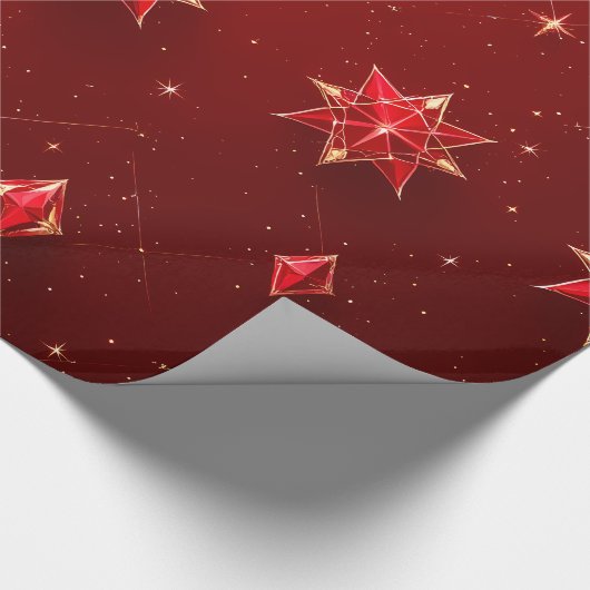 Papier Cadeau Papier d'enveloppement Ruby Star Gem (Coin)