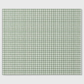 Papier Cadeau Papier d'enveloppement rustique En vichy vert (Plat)