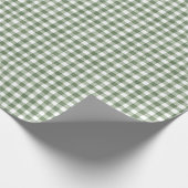 Papier Cadeau Papier d'enveloppement rustique En vichy vert (Coin)