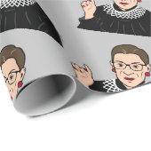 Papier Cadeau Papier d'enveloppement RUTH BADER GINSBURG (Coin rond)
