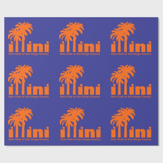 Papier Cadeau Papier d'enveloppement San Diego Illini (Plat)