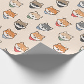 Papier Cadeau Papier d'enveloppement Shiba Inu (Coin)
