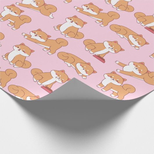 Papier Cadeau Papier d'enveloppement Shiba Inu (Coin)